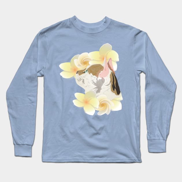 Plumeria and Purrs Long Sleeve T-Shirt by Indigoego